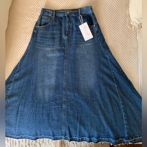 Denim Maxi Skirt